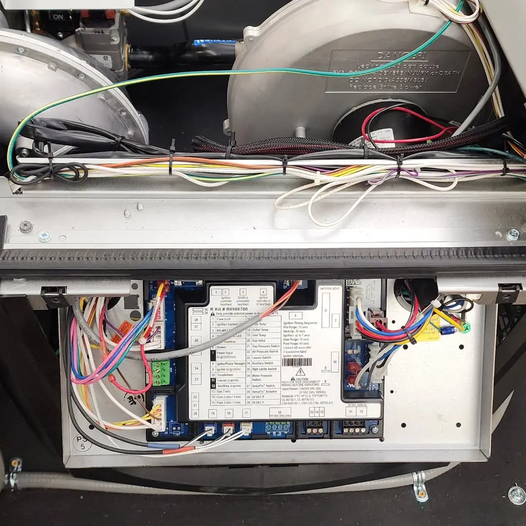 Inside a pool automation panel
